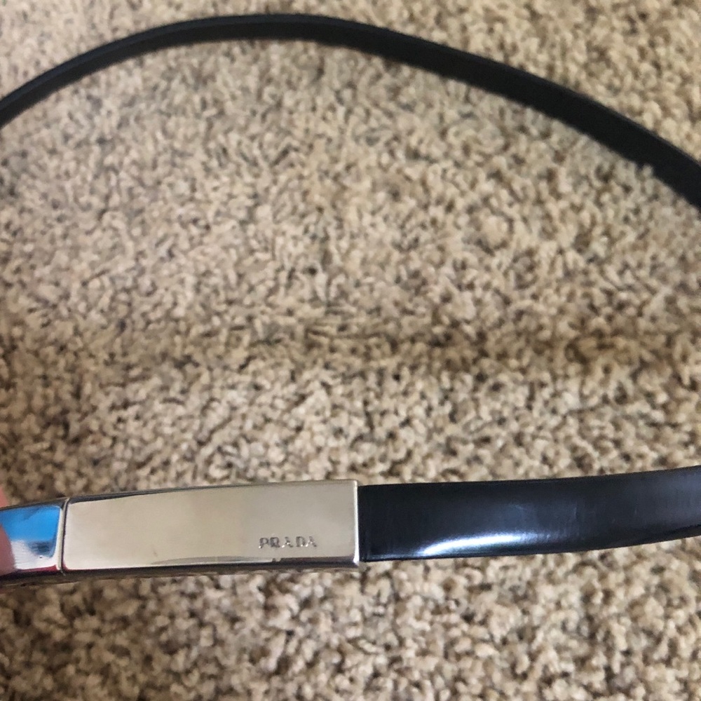 PRADA black leather belt